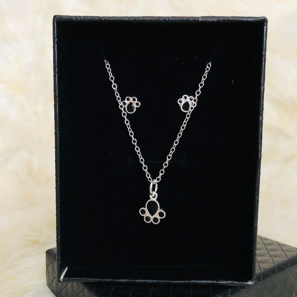 Sterling Silver Cat Claw Jewelry Set - Picture 3 of 11